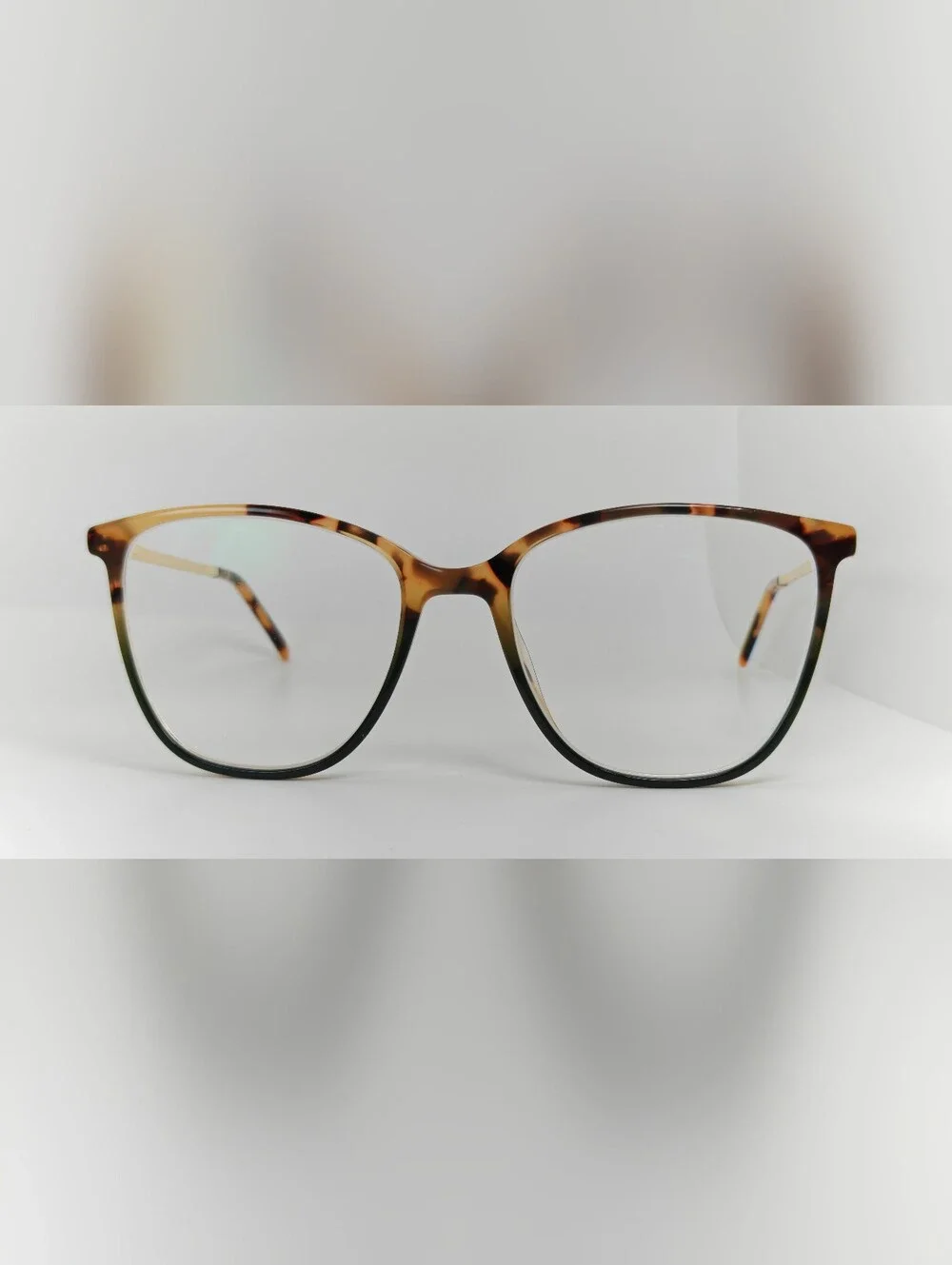 Aroma. Tortoiseshell Full-Rim Women's Eyeglasses. 1/2 Olive Front.